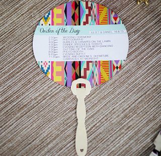 pack of 30 bohemian style wedding fans by in the treehouse