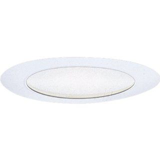 Progress Lighting P8020 28 Albalite Glass Metal Flange Insulation Must Be 3 Inch From Housing 7 3/4 Inch Outside Diameter, Bright White   Recessed Light Fixture Housings  