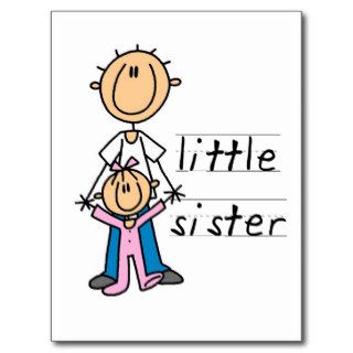 Little Sister with Big Brother T shirts and Gifts Post Cards