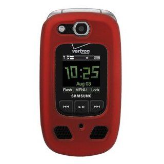 Samsung Convoy 2 (SCH U660)   Rubberized Hard Protector Case   Red Cell Phones & Accessories