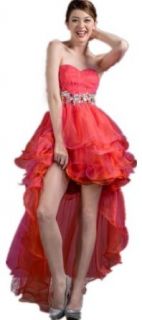 Meier Women's Strapless Tulle High Low Gown Dresses