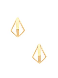 Diamond Shaped Frame Stud Earrings by Dean Davidson