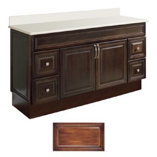 Insignia Ridgefield 60 in x 21 in Antique Cognac Traditional Bathroom Vanity