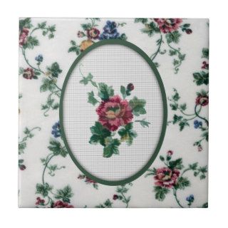 Rose Cross Stitch Tile