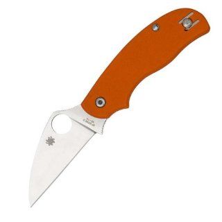 Spyderco Urban Leaf Blade Slip It Plain Edge Knife, Orange  Tactical Fixed Blade Knives  Sports & Outdoors