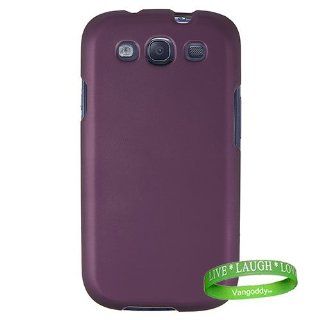 Quality Samsung Galaxy S3 / s III Hard Snap On Case  ( Purple ) + VanGoddy Trademarked Live Laugh Love Wrist Band Cell Phones & Accessories