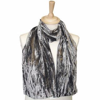 crushed velvet scarf by bags not war