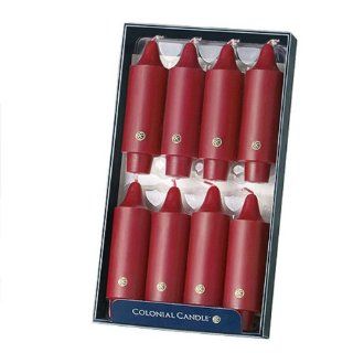 Colonial Candle 5 Inch Grande Classic Candle   Traditional Cranberry   Box of 8   Fragrance Free Candles