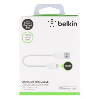 Belkin 6 Lightning Charger Sync Cable   White (