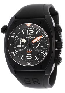 Bell & Ross BR02 94 CARBON  Watches,Mens Marine Automatic Chronograph Black Dial Black Rubber, Chronograph Bell & Ross Automatic Watches