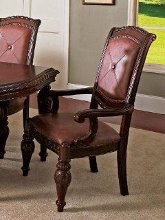 Steve Silver Antoinette Leather Dining Arm Chair  