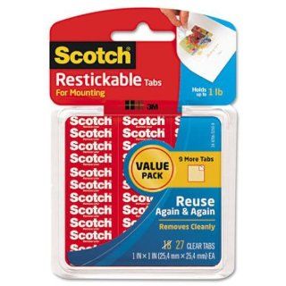 Scotch Restickable Tabs, 0.5 x 0.5 Inches (R103VPC)  Tacks And Pushpins 