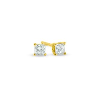 CTW. Princess Cut Diamond Solitaire Earrings in 14K Gold   Zales