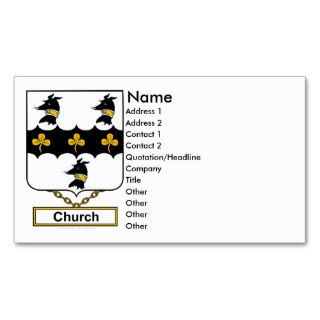 Church Family Crest Business Card Template