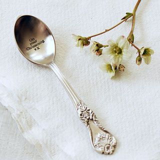 on your christening vintage style spoon by highland angel