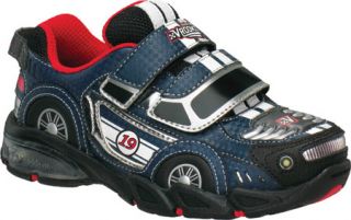 Stride Rite Vroomz Muscle Car   Navy/Black Leather/Polyurethane/Mesh