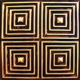 125 Faux Tin Ceiling Tile Glue up (24x24) Antique Gold
