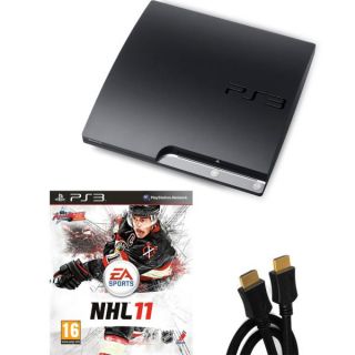 Playstation 3 PS3 Slim 120GB Console Bundle (Includes NHL 11 & 2M HDMI Cable)      Games Consoles