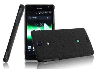 Frosted Hard Cover Case + Hd Ultra Clear Screen Protector Film for Sony Xperia Tx Lt29i (black) Cell Phones & Accessories