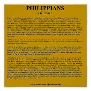 THE BIBLE PHILIPPIANS CHAPTER TWO POSTERS