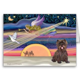 Christmas Star   Cairn Terrier (brindle) Greeting Card