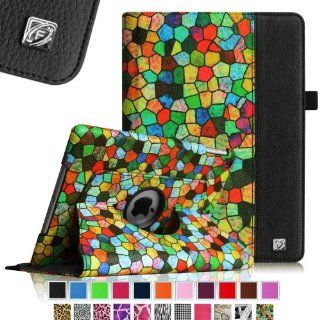 Fintie Apple iPad Air Case   Stained Glass Mosaic Style 360 Degrees Rotating Stand Vegan Leather Cover with Auto Sleep / Wake Feature for iPad Air / iPad 5 (5th Generation)   Black Computers & Accessories