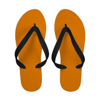 Pure Bright Orange Customized Template Blank Flip Flops