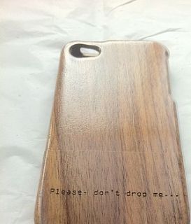 personalised wooden cover for iphone by made lovingly made