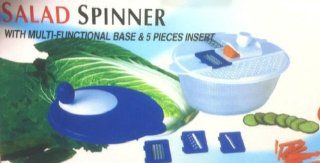 Salad Spinner w/ Multi Functional Base and 5 Inserts Kitchen & Dining