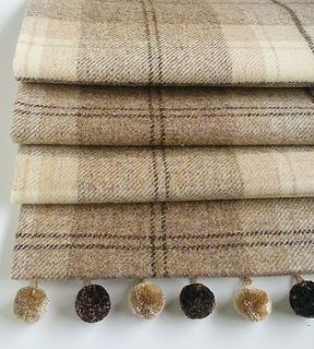 natural tweed roman blind by the nursery blind company