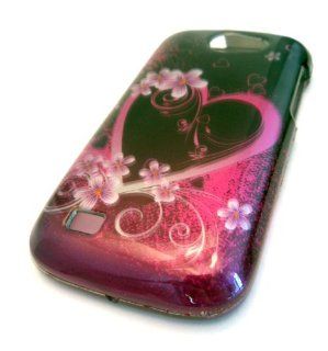 Samsung T679 Exhibit II 4G Pink Hawaii Flower Heart Cool Gloss Design 3D Case Skin Cover Protector Cell Phones & Accessories