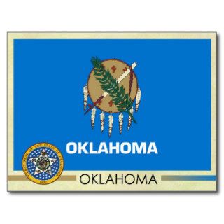 Oklahoma State Flag and Seal Postcards