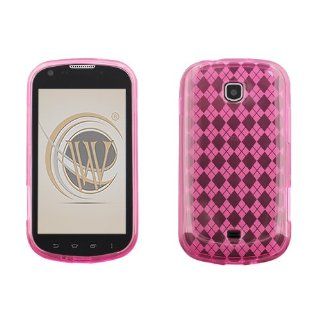 Hot Pink Checker TPU Protector Case for Verizon Samsung Jasper/Galaxy Stellar I200 Cell Phones & Accessories
