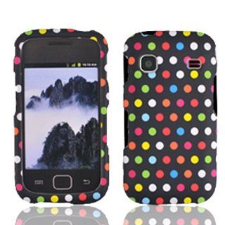 Rainbow Dots Rubberized Hard Faceplate Cover Phone Case for Samsung Repp R680 Cell Phones & Accessories
