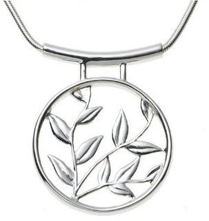 Sterling Silver Large Hana Design Pendant, 17" by Zina Jewelry