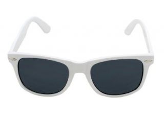 Vintage Retro Wayfarer White Sunglasses Smoke Lens Shoes