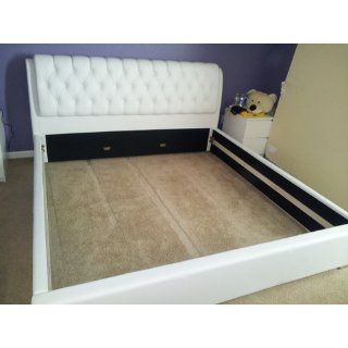 Shop Baxton Studio Bianca White Modern Bed with Tufted Headboard, King at the  Furniture Store. Find the latest styles with the lowest prices from Baxton Studio
