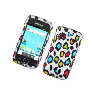 Samsung Repp R680 SCH R680 White Rainbow Leopard Skin Cover Case Cell Phones & Accessories