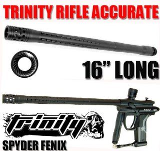 Trinity Paintball Accurate Rifle Barrel for Spyder Fenix Paintball Gun, Kingman Spyder Fenix Paintball Gun 16" Long Barrel, Spyder Paintball Gun Barrel, Spyder Gun Barrel, Paintball Barrel 16' Long, .689 Bore Size Barrel for Paintball Gun.  Sport