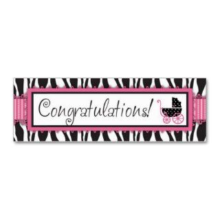 Zebra Print & Baby Carriage Gift Tag Business Card Template