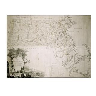 'Map of the State of Massachusetts, 1801' Canvas Art Trademark Fine Art Canvas