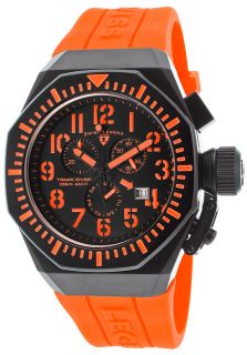 Swiss Legend 10540 BB 01 OA  Watches,Mens Trimix Diver Chronograph Black Dial Orange Silicone, Casual Swiss Legend Quartz Watches