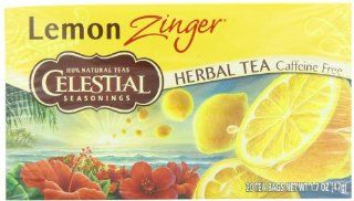 Celestial Seasonings Herb Tea, Lemon Zinger, 20 Count Tea Bags (Pack of 6)  Herbal Teas  Grocery & Gourmet Food