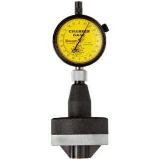 Starrett 683M 4Z Millimeter Reading Internal Chamfer Gauge With Yellow Dial, 0 90 Degree Angle, 25 50mm Range