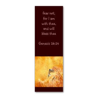 Fear not Scripture Watercolor Cougar Bookmark Business Cards