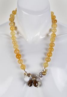 LP Jewelry XLP2400YJ  Jewelry,Womens Green Yellow Jade Charm Necklace, Fashion Jewelry LP Jewelry Necklaces Jewelry