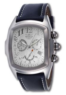 Invicta 2238  Watches,Mens Lupah Chronograph Dark Blue Leather, Chronograph Invicta Quartz Watches
