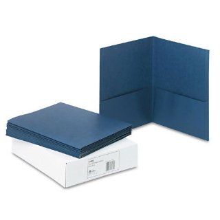 Two Pocket Portfolios, Embossed Paper, 30 Sheet Capacity, Dark Blue, 25/Box (AVE47985) Camera & Photo