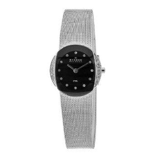 Skagen Women's O689SSSB Quartz Black Dial Stainless Steel Watch Skagen Watches