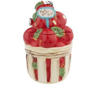 Figural Ceramic Fresh Apples or Pumpkin Cookie Jar By Golly Gee —